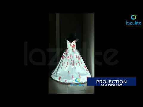 Projection-Mapping on Bridal Dress and Cakes | Wedding Decor Ideas | 3D Projection Technology