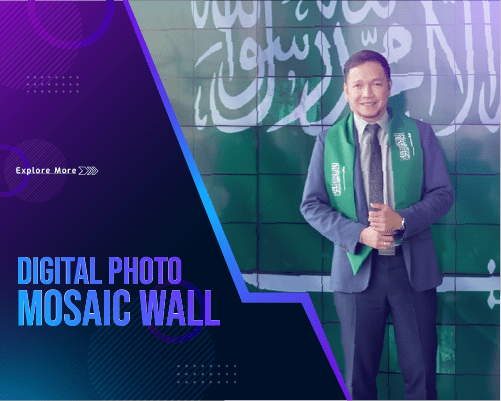 Digital Photo Mosaic Wall during Saudi Flag Day at Almajdouie Automobile Dammam, Saudi Arabia